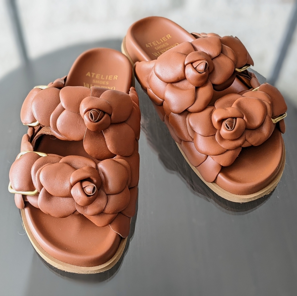 Valentino Rose Slide Sandal NEW! ATELIER 03 VALENTINO Rose Edition